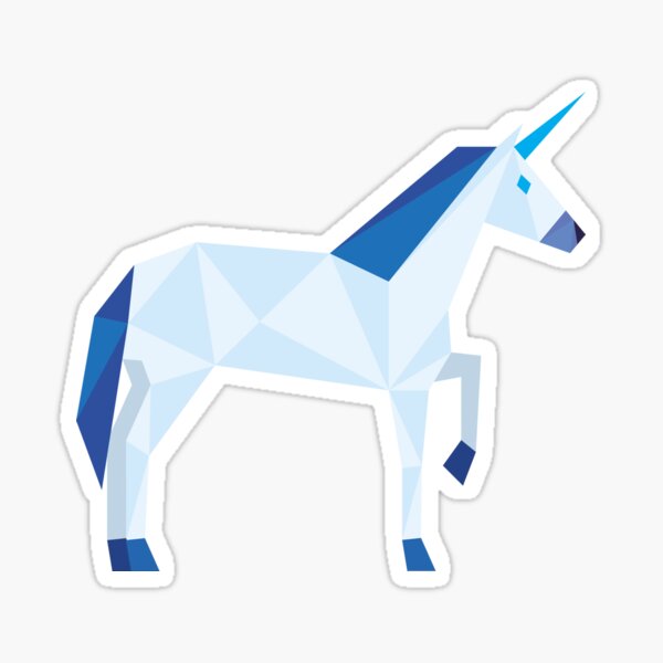 Blue unicorn Sticker