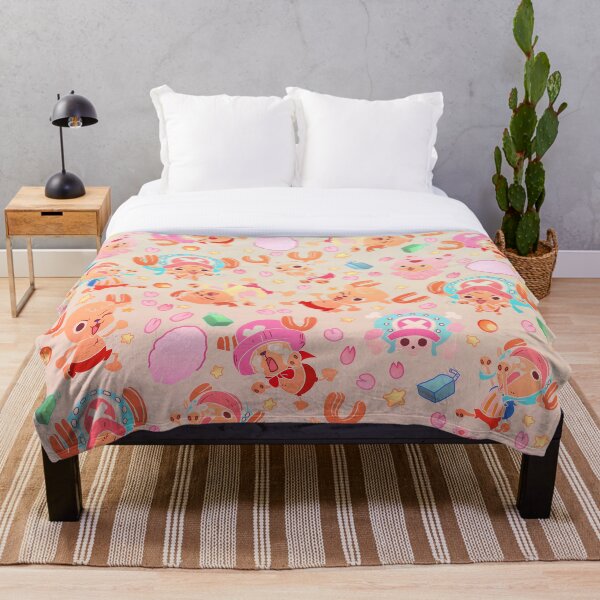ONE PIECE! TONY TONY Chopper! Pattern IN CREAM Throw Blanket