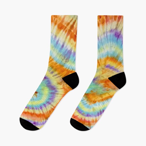 Artikelvorschau, Orange, lila, blau und gelb Doppelspirale Tie Dye Design entworfen und verkauft von Andrew Morrell.