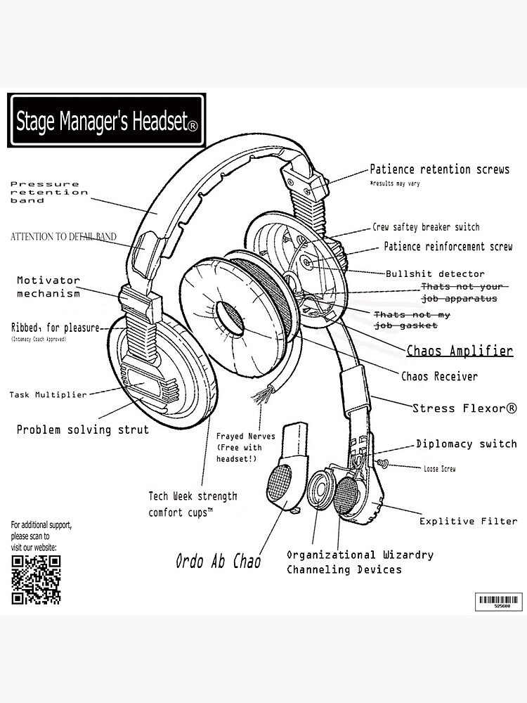 "Stage Manager's Headset (Exploded View)" Poster for Sale by TheZooDad