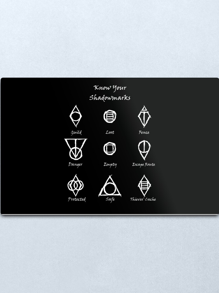 Thieves Guild Symbols Know Your Symbols Metal Print By Meganak94 Redbubble