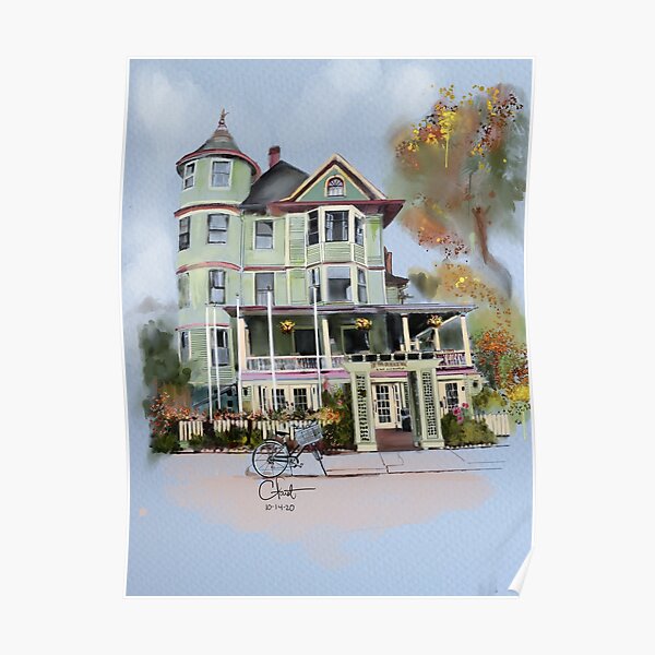 The Inn on Mackinaw (WATER COLOR) Poster