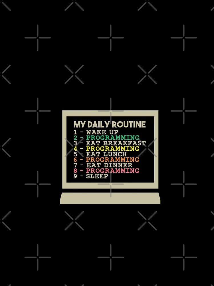 Thumbnail 5 of 5, A-Line Dress, My Daily Routine, Programming, Funny Cool Developer Daily Routine designed and sold by awesomedraw.