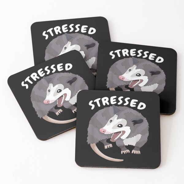 Item preview, Funny Stressed Possum Trash Opossum Introvert Meme designed and sold by JanelAmico.