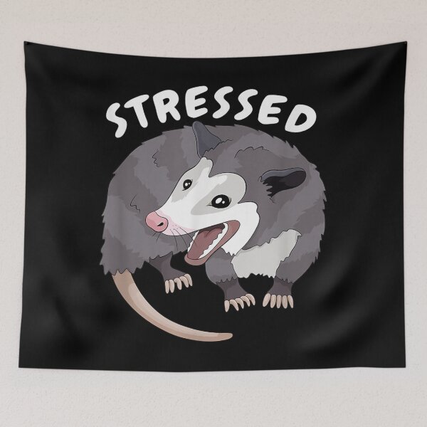 Item preview, Funny Stressed Possum Trash Opossum Introvert Meme designed and sold by JanelAmico.