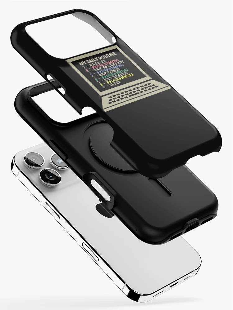 Thumbnail 2 of 4, iPhone Case, My Daily Routine, Programming, Funny Cool Developer Daily Routine designed and sold by awesomedraw.
