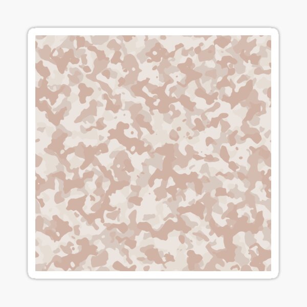 Beige Camouflage Pattern Beige Camo, Tan Camouflage Sticker