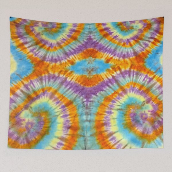 Item preview, Orange, Purple, Blue and Yellow 4 Spiral Tie Dye Design designed and sold by Andrew Morrell.