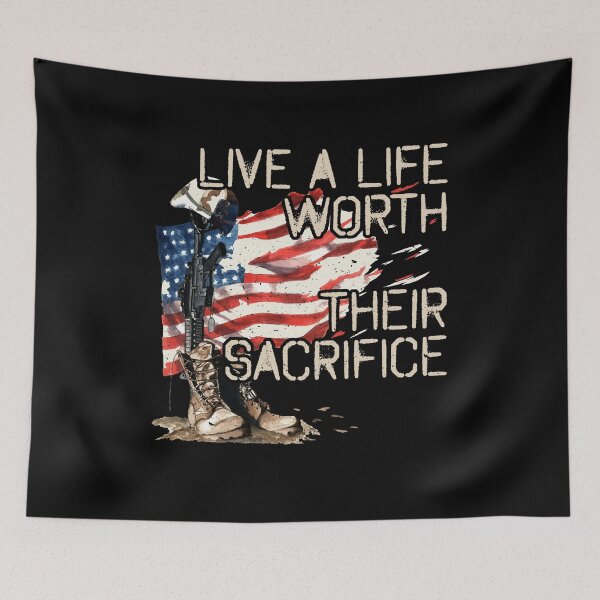 Item preview, Live A Life Worth Their Sacrifice - US Veterans Day - Vets designed and sold by Dressed For  Duty.