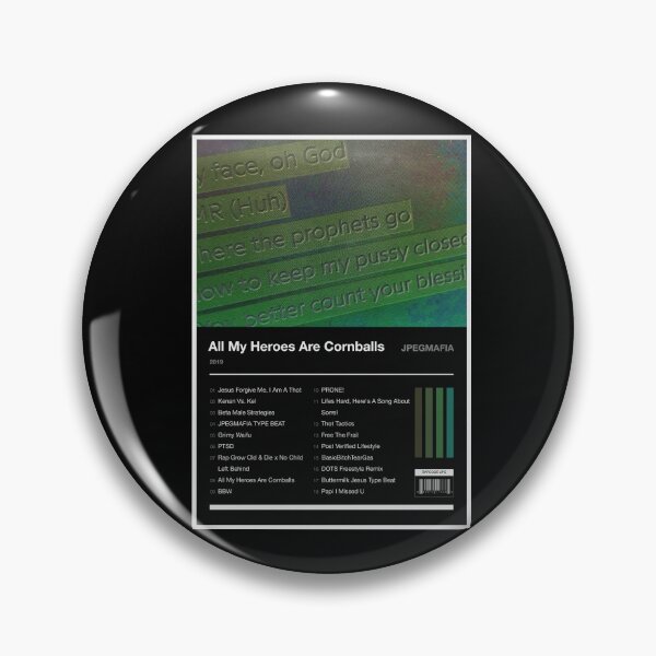 Item preview, All My Heroes Are Cornballs Tracklist (Inverted) designed and sold by TOURETTESBOYLOL.