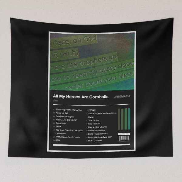 Item preview, All My Heroes Are Cornballs Tracklist (Inverted) designed and sold by TOURETTESBOYLOL.