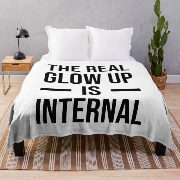 Item preview, The Real Glow Up is Internal - Inspirational Quotes For Women. Self Motivation Quotes designed and sold by Trendelicious.