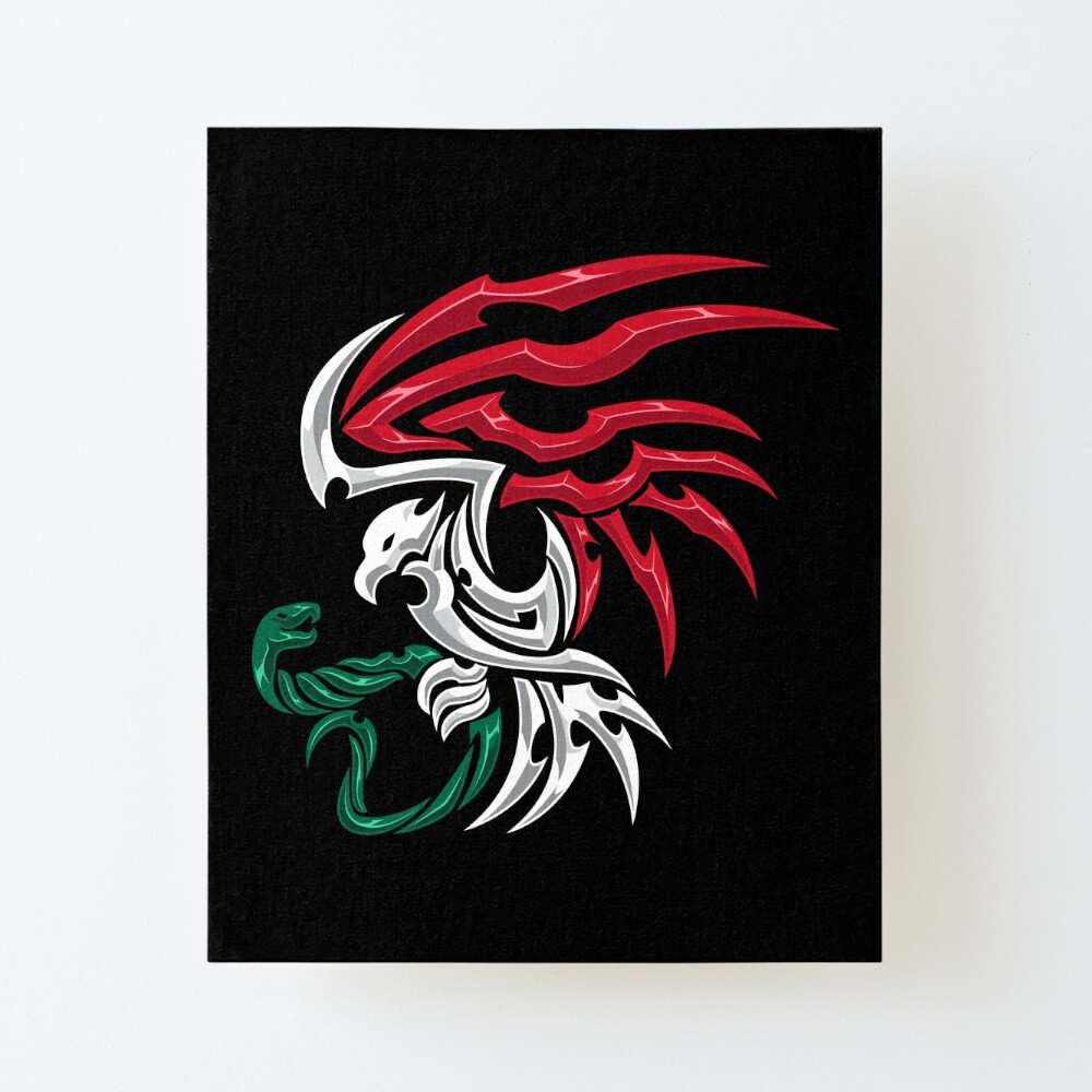 Lámina montada «Bandera de México - estilo tribal del escudo de armas  mexicano» de anziehend | Redbubble