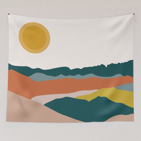 Item preview, Terracotta Sunset over Mountains designed and sold by beehive95studio.