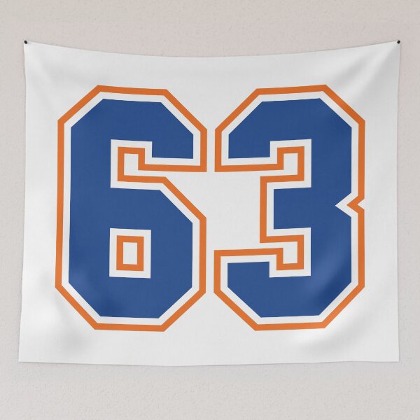 Item preview, Sixty-Three Jersey Number Sports 63 designed and sold by HelloFromAja.
