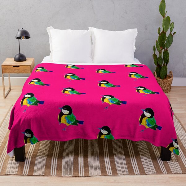 Item preview, Great Tit (Pink version) designed and sold by OceanaOrlaghArt.