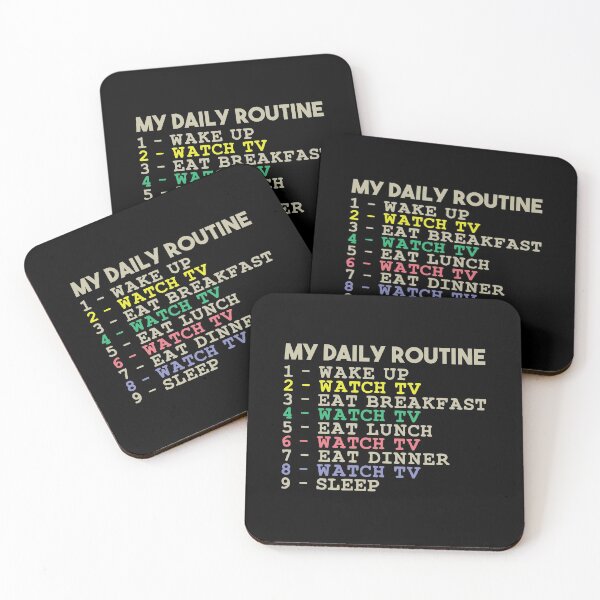 Item preview, My Daily Routine, Watch TV, Funny Cool Daily Routine designed and sold by awesomedraw.