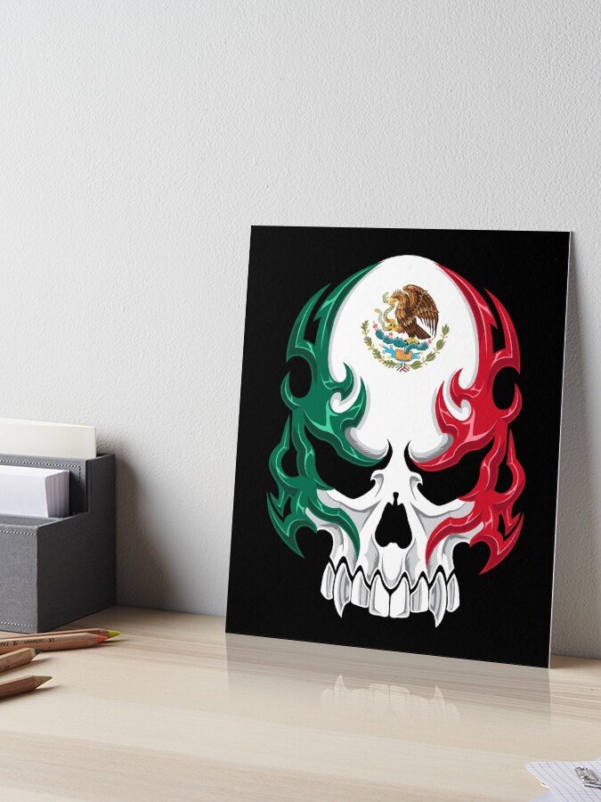  特価ブログのポータルサイト Mexico Flag - Mexican Skull Tribal Style 皿・プレート