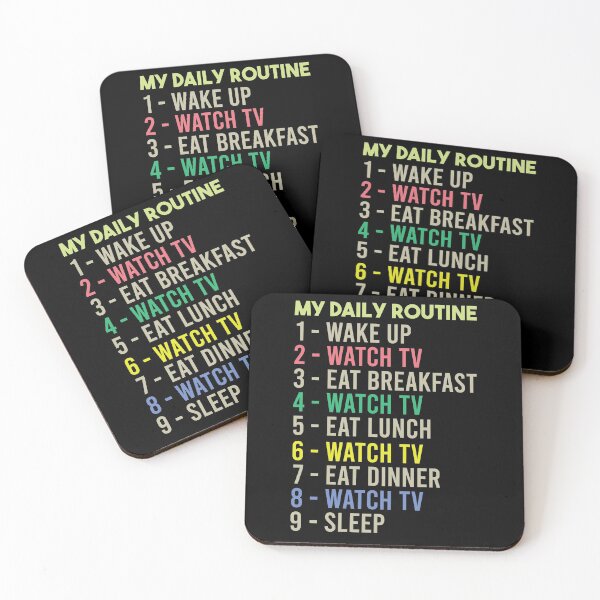 Item preview, My Daily Routine, Watch TV, Funny Cool Daily Routine designed and sold by awesomedraw.