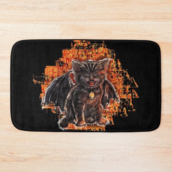 Item preview, Cute vampire black cat with a fiery skull designed and sold by MAZAX.