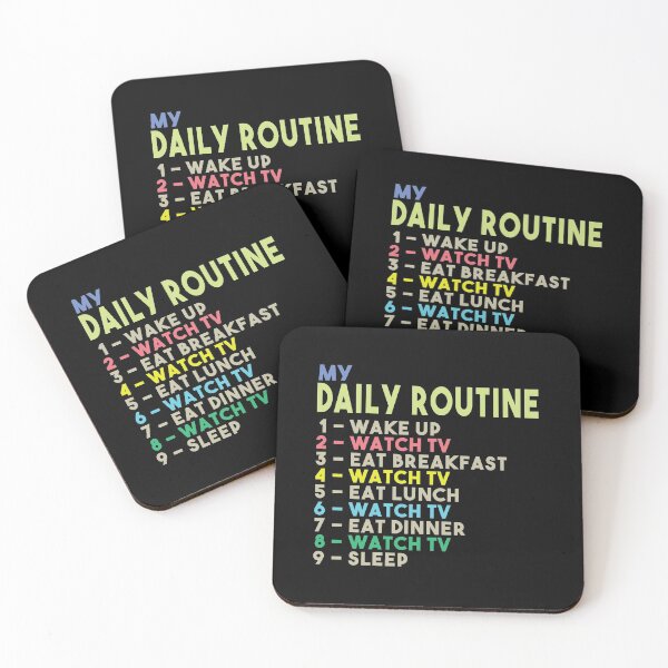 Item preview, My Daily Routine, Watch TV, Funny Cool Daily Routine designed and sold by awesomedraw.