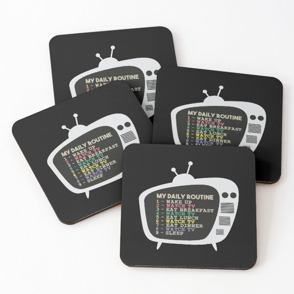 Item preview, My Daily Routine, Watch TV, Funny Cool Daily Routine designed and sold by awesomedraw.