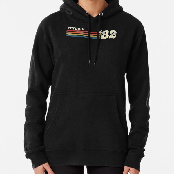 Vintage 1982 Chest Stripe 38Th Birthday Pullover Hoodie