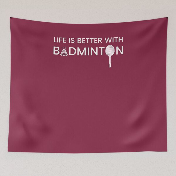 Item preview, Life is Better with Badminton Gift for Badminton Players designed and sold by Hopscotch Shop Designs.
