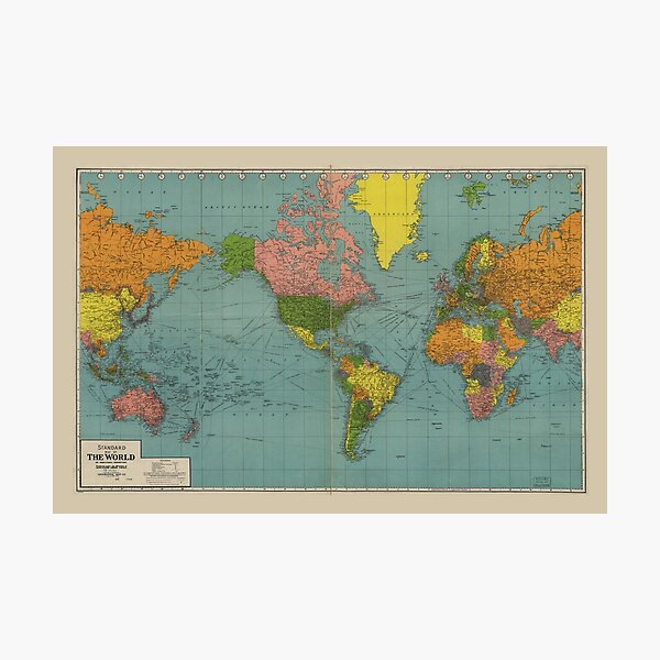 Item preview, Standard Map of the World (1942) designed and sold by allhistory.