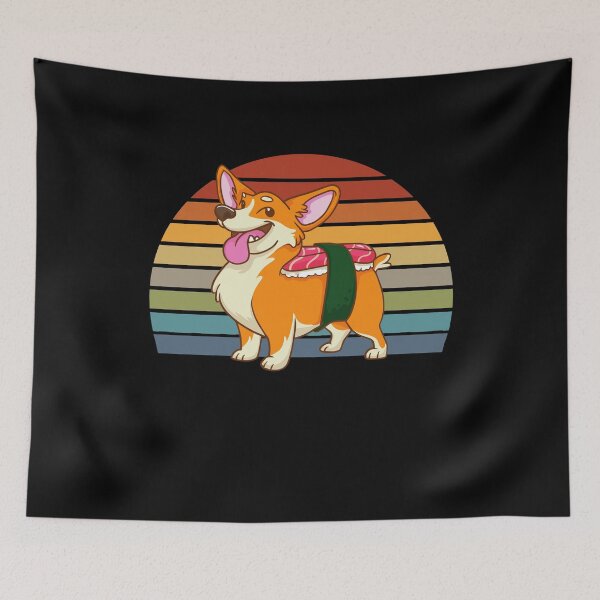 Item preview, Vintage Corgi Nigiri Sushi & Dog Lover   designed and sold by BornDesign.
