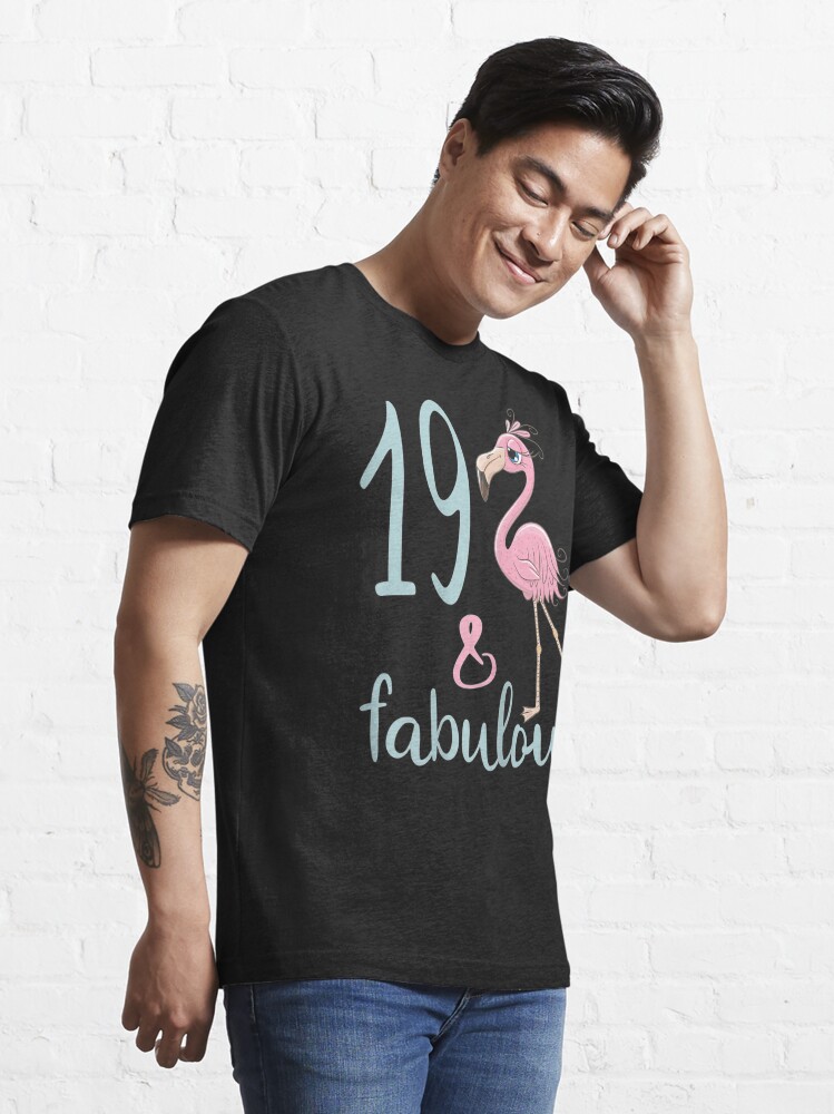 Womens 19Th Birthday Fabulous Flamingo 19 Year Old Girl Gifts Essential  T-Shirt for Sale by ShaundaShop