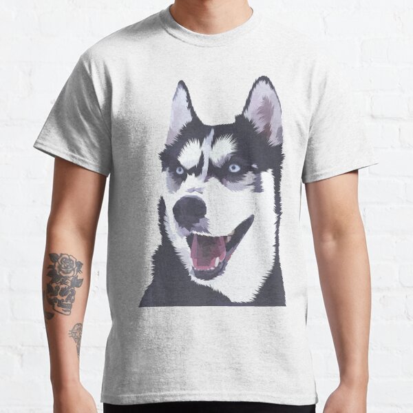 Siberian Husky Low Poly Digital Art Classic T-Shirt