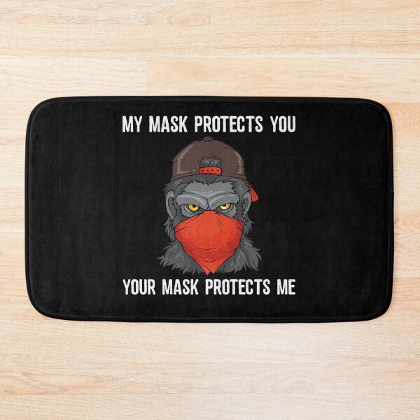 Item preview, My Mask Protects You Your Mask Protects Me Masked Gorilla   designed and sold by BornDesign.