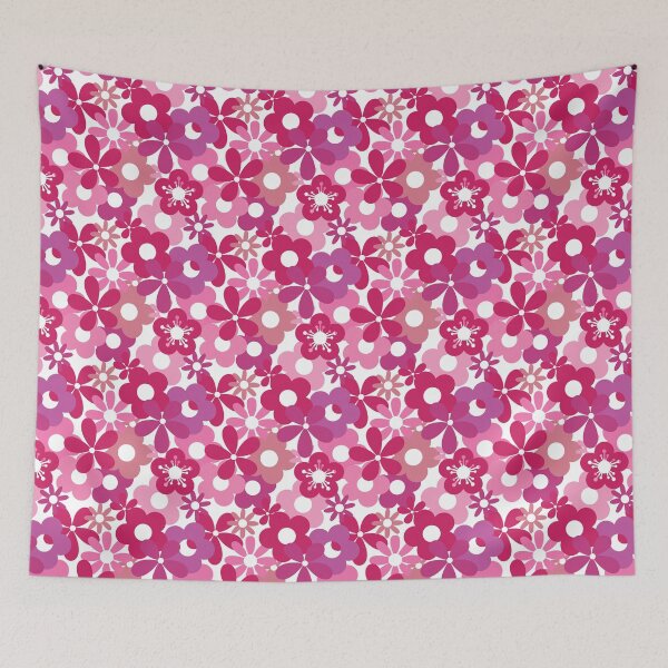 Item preview, Beautiful Reds Flower Power Seamless Pattern Print designed and sold by ClaudiaFlores.