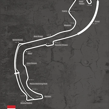 Artwork thumbnail, Monaco -Racetrack Map by Mapstars