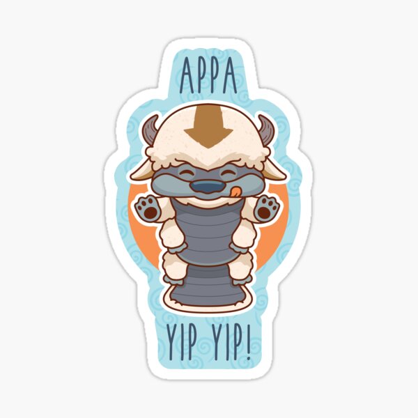 "Appa, YIP YIP!" Sticker for Sale by sampotterdesign | Redbubble