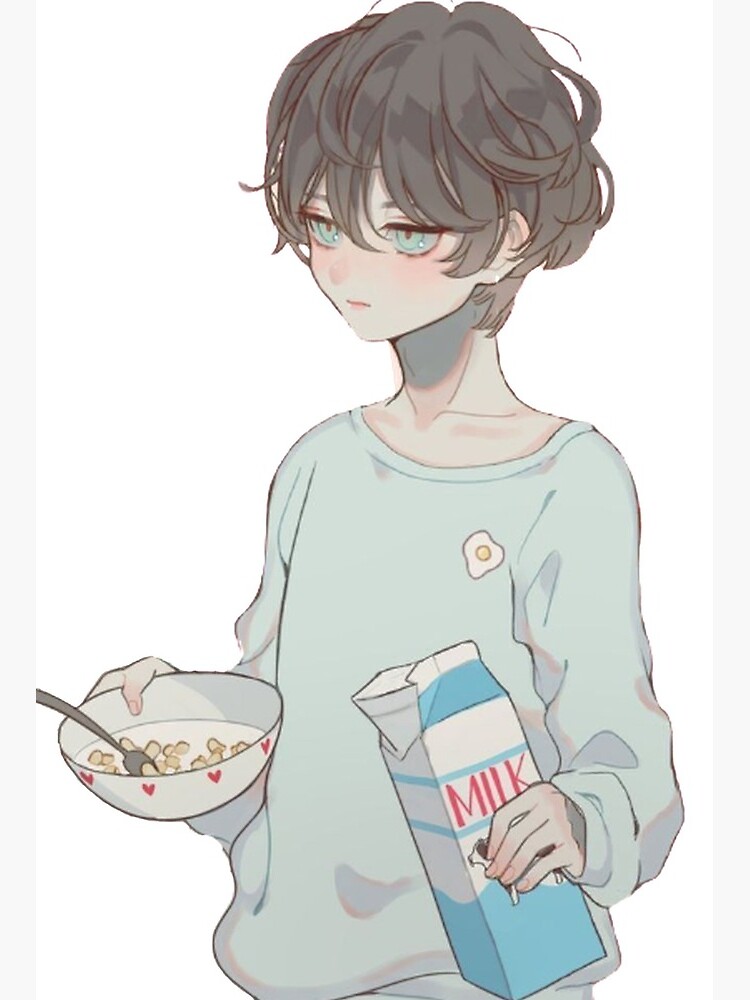anime boy lets have breakfast together