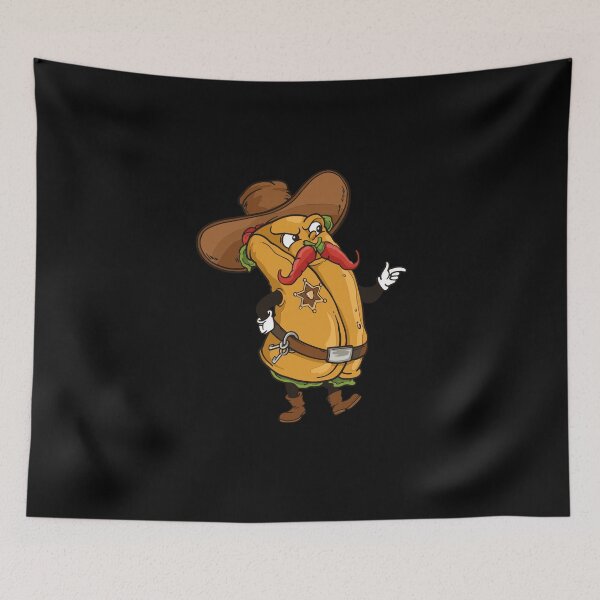 Item preview, Burrito Cowboy Sheriff With Chili Mustache Cinco de Mayo   designed and sold by BornDesign.