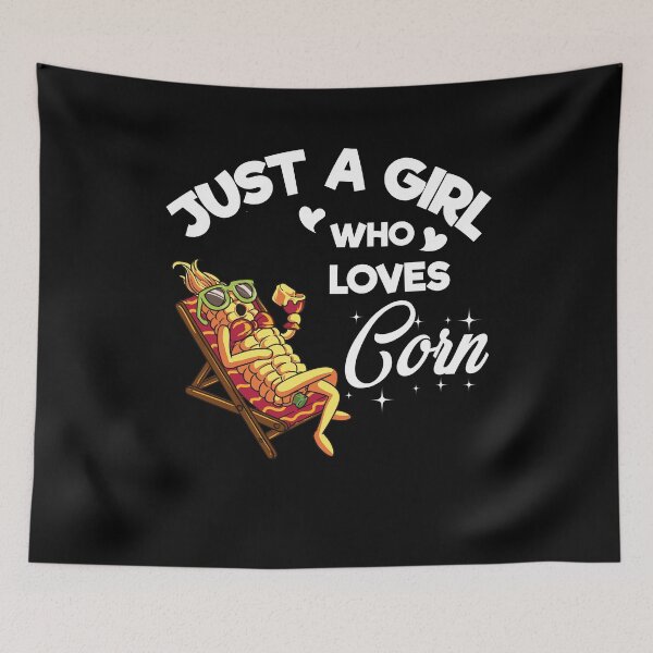 Item preview, Just A Girl Who Loves Corn Farmers Girl Popcorn Lover   designed and sold by BornDesign.