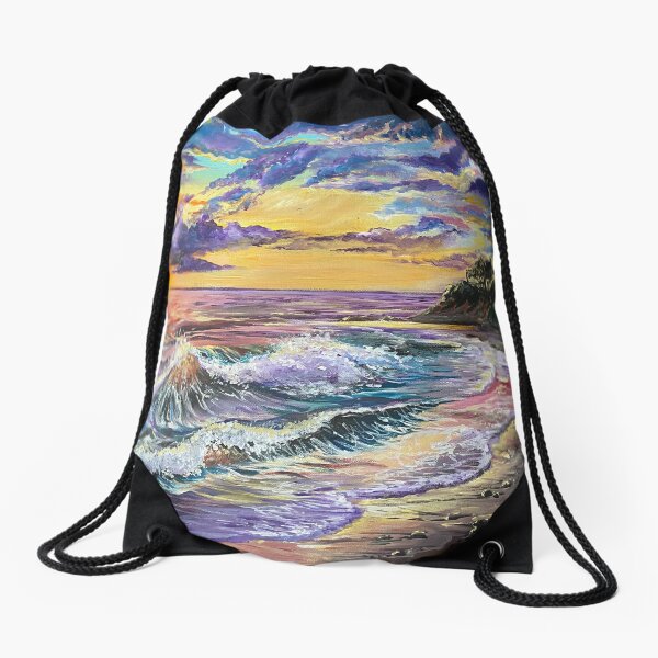 Isla Vista Sunset Drawstring Bag