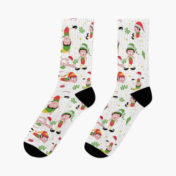 Item preview, Cute Fun Colorful Christmas Elves. Holiday Pattern designed and sold by lipemo.