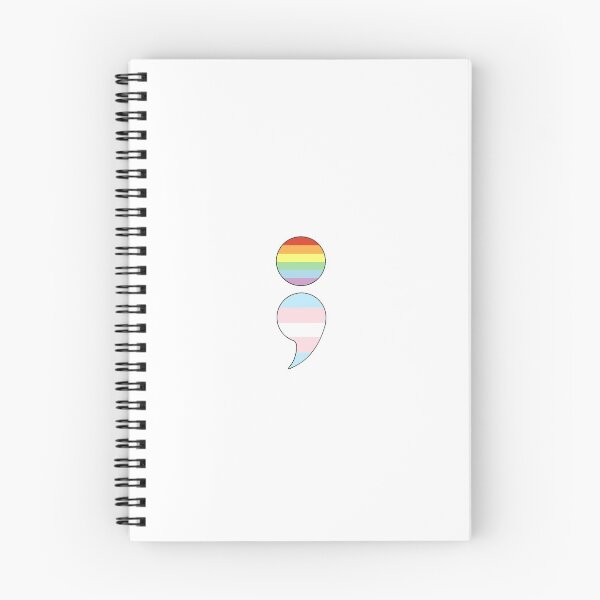 Item preview, Transgender and gay flag semicolon designed and sold by ErrorEric.