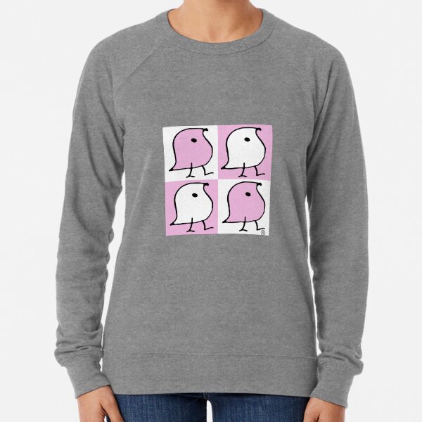 Pink and White Wugs Lightweight Sweatshirt