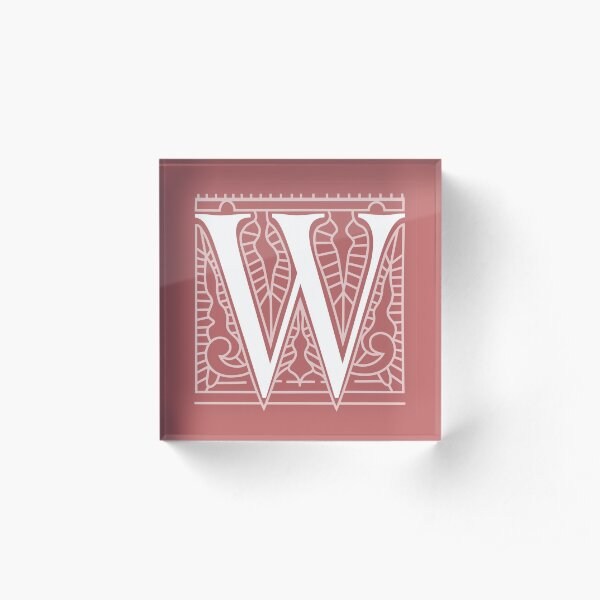 WesterosCraft Square Logo Pale Red Acrylic Block