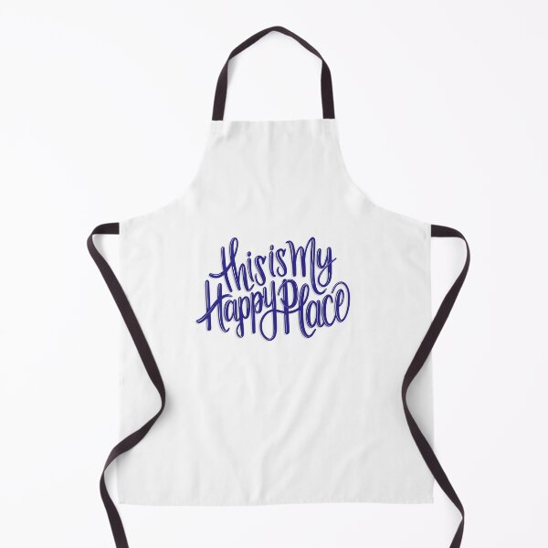Item preview, This Is My Happy Place // Cute Hand Lettering Calligraphy Quote Art (Purple Blue) designed and sold by AEJdesign.
