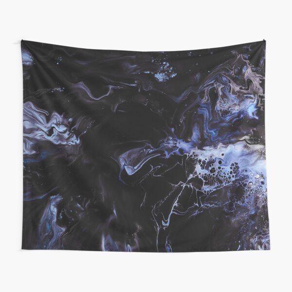 Dark blue acrylic abstract Tapestry