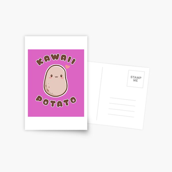 Kawaii Potato with glasses Postcard for Sale by HI-design