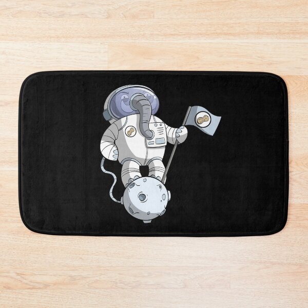 Item preview, Astronaut Elephant with a Peanut Flag on the Moon  designed and sold by rocotus.