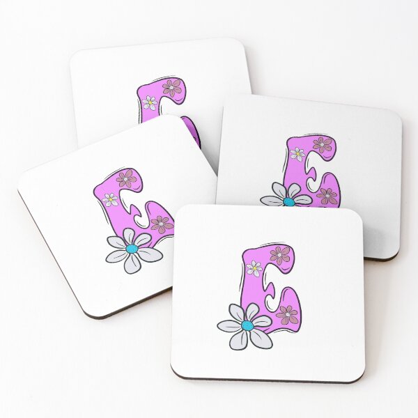 Item preview, Letter E - Cute Flowerly Bold Monogram designed and sold by ColourDreams.