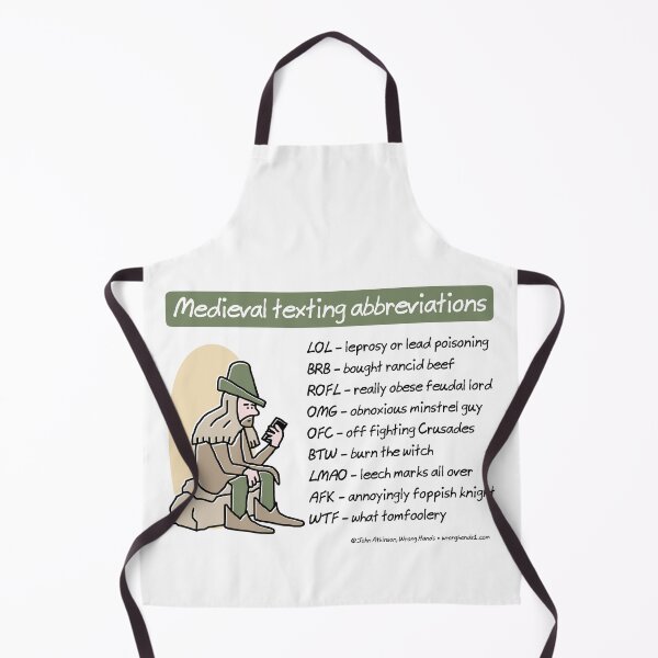 Item preview, Medieval texting abbreviations designed and sold by WrongHands.